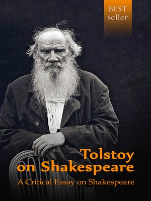 cover image of Tolstoy on Shakespeare. a Critical Essay on Shakespeare
